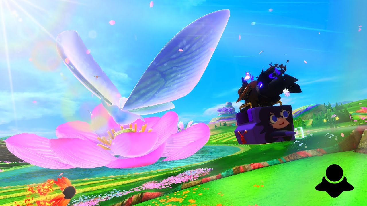 Kirby Air RIders - Zorah Looks At The Pretty Flowers In The Flower Field (Air RIde)
