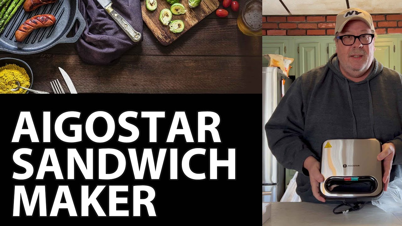 Unboxing and First Use: Aigostar Sandwich Maker with Non-stick Deep Grid Surface | JKMCraveTV