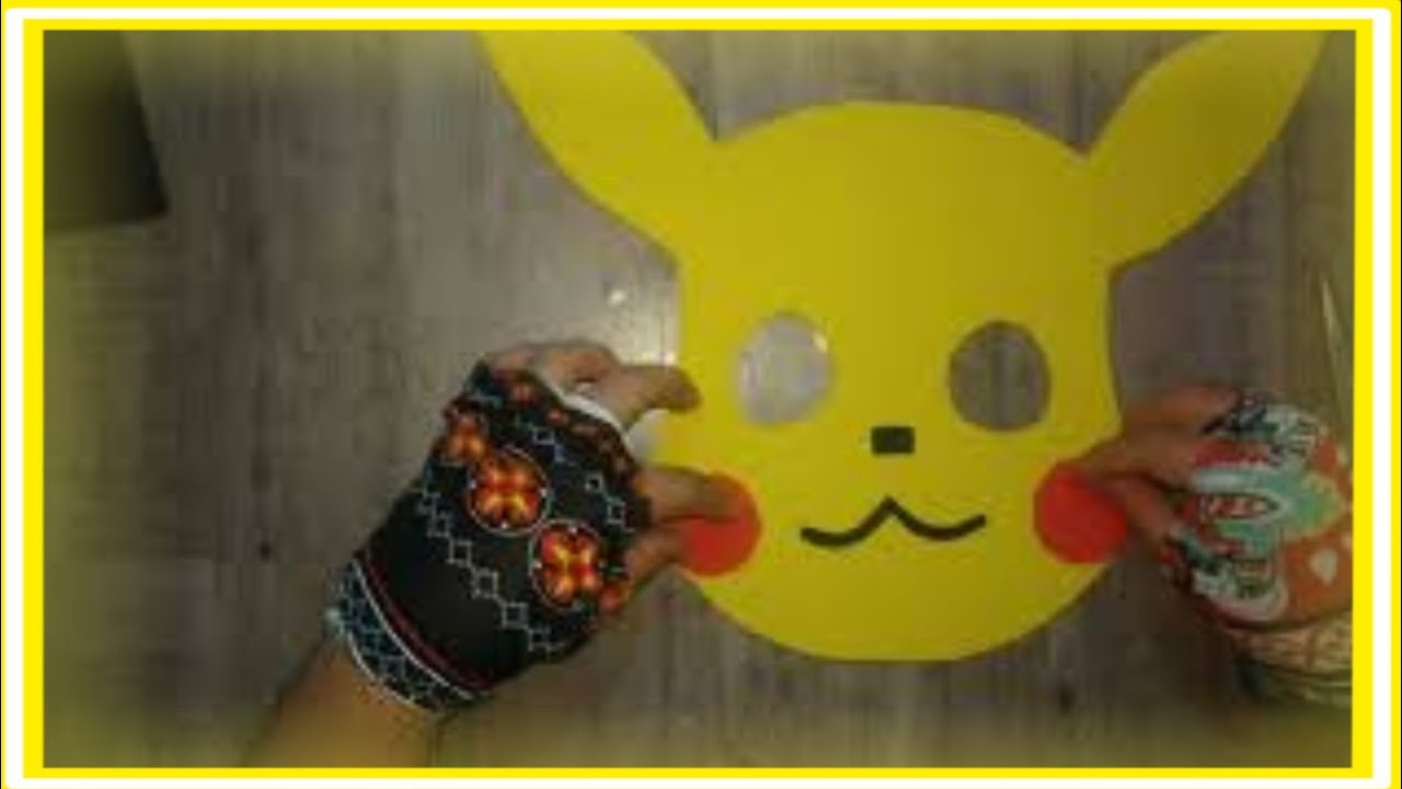 MÁSCARA do Pikachu em EVA