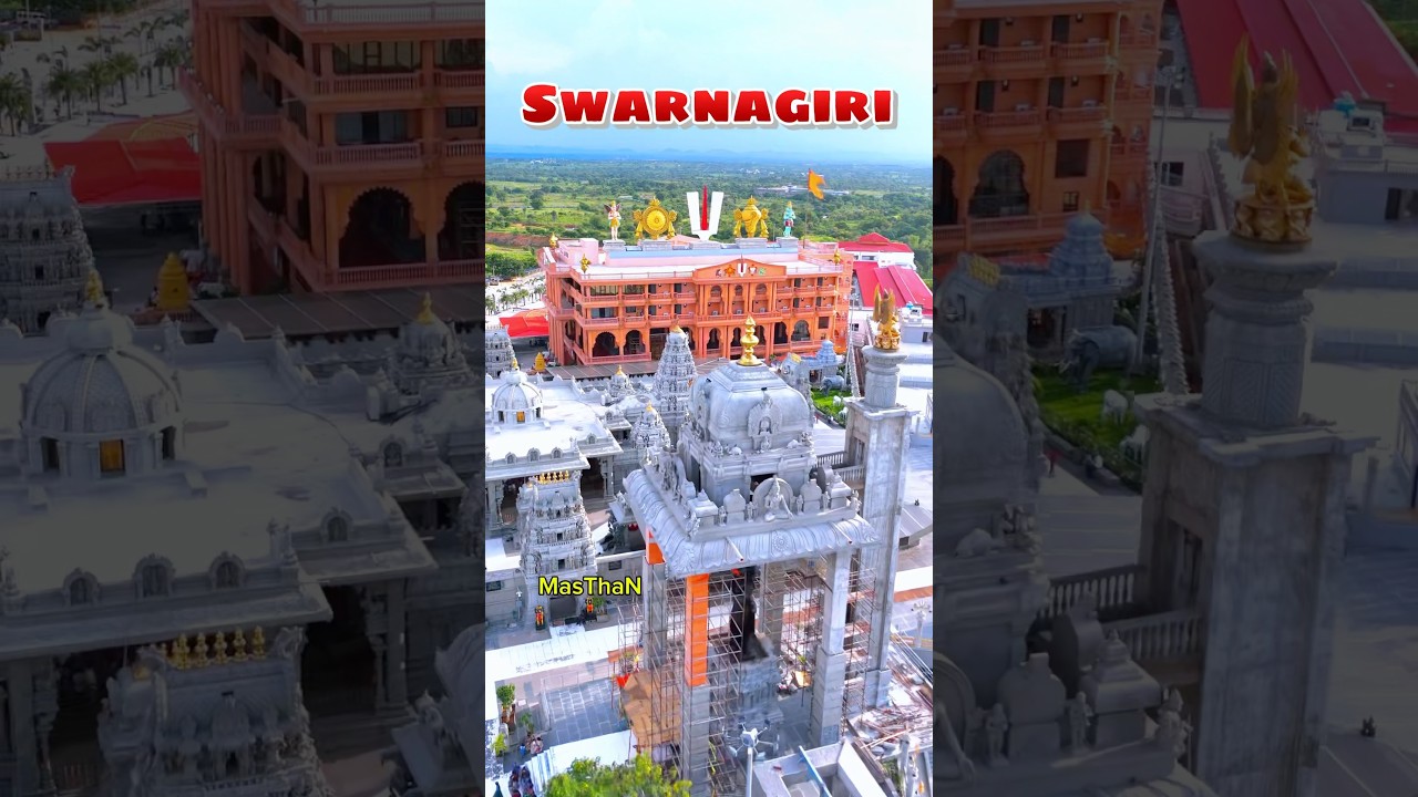 Swarnagiri Temple Drone View #swarnagiri #venkateshwaraswamy #temple #god #drone #nature