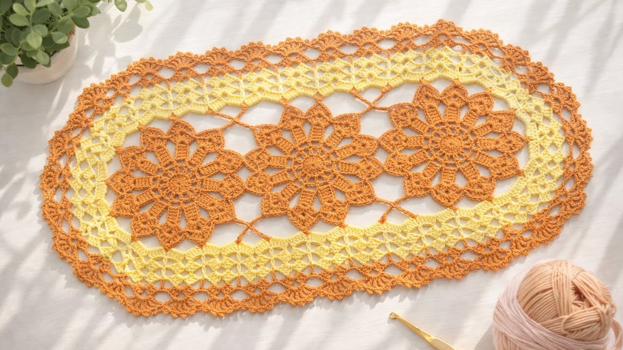 💛 GORGEOUS 💛 Oval Crochet Design | Easy Beginner Crochet Pattern Tutorial 395