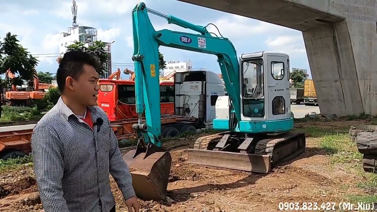 Review xe đào IHI 55UJ (gàu 0.25) máy mạnh,bơm khỏe như thế nào. Động cơ isuzu nổ ngọt lịm