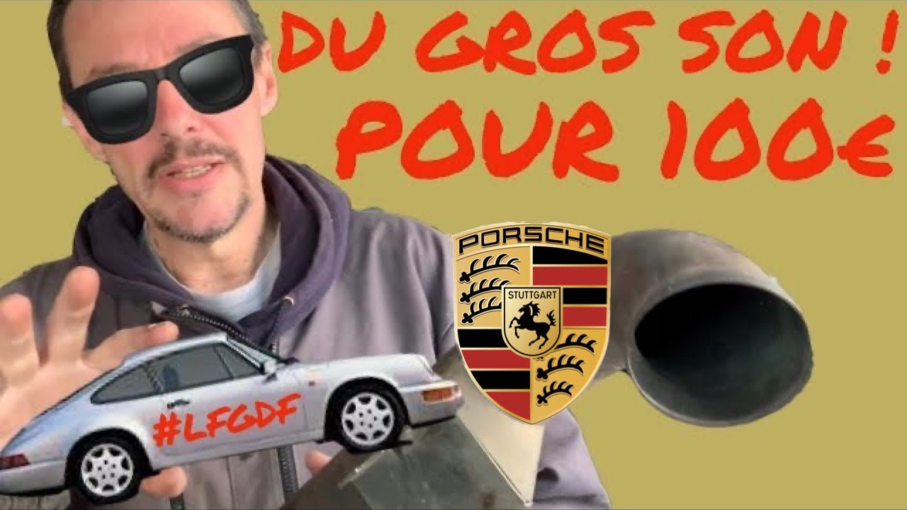 PORSCHE 911 TYPE 964 JE MONTE UN ÉCHAPPEMENT QUI FAIT DU BRUIT POUR 100€ (facile et pas cher) #lfgdf