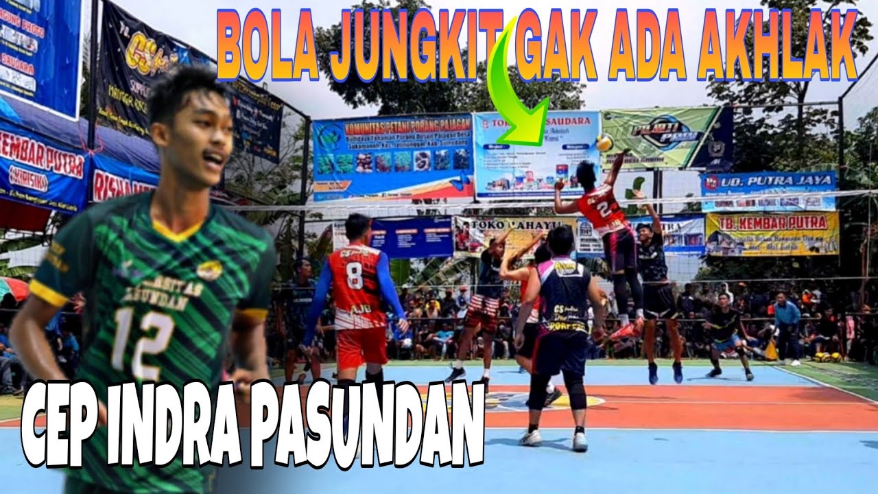 BOOM SPIKE BOLA JUNGKIT CEP INDRA BANDUNG PASUNDAN | LAWAN GAK BISA BLOKK