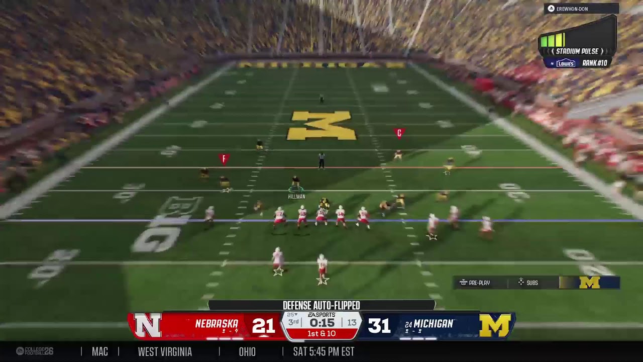 Nebraska vs Michigan PH