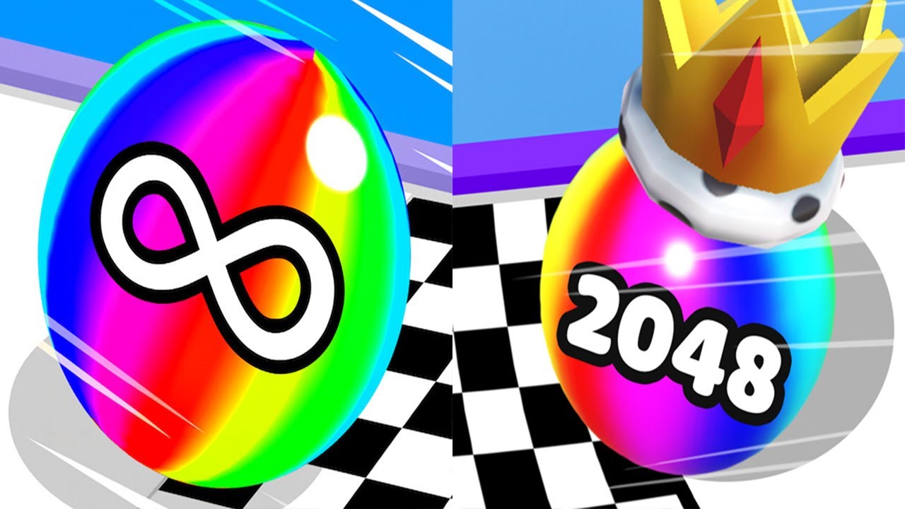 Ball Run 2048 Infinity VS Ball Merge 2048 - All Levels SpeedRun Gameplay Android iOS Ep 1