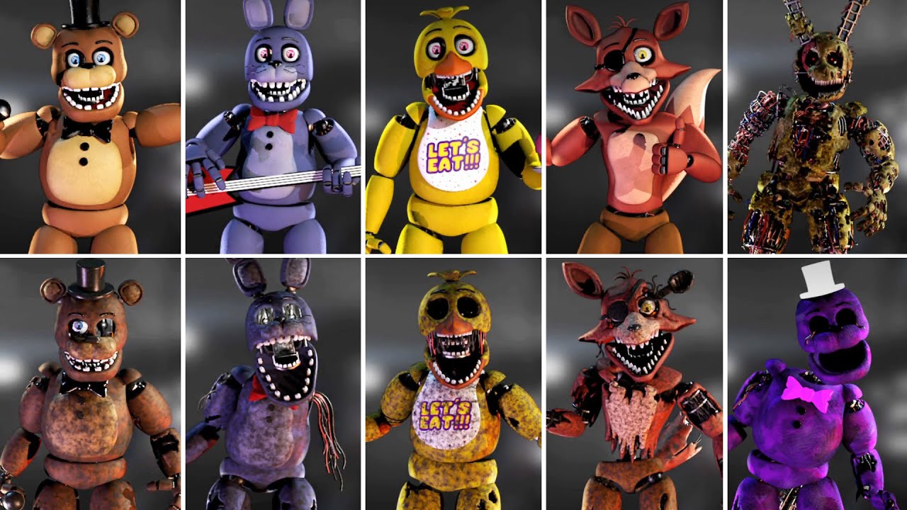 FNAF: The Untold Story - All Jumpscares / Animatronics / Extras