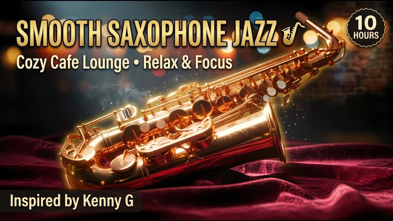 Cozy Smooth Saxophone Jazz 🎷 8 Hours Relaxing Cafe Lounge Music for Work, Relax & Sleep