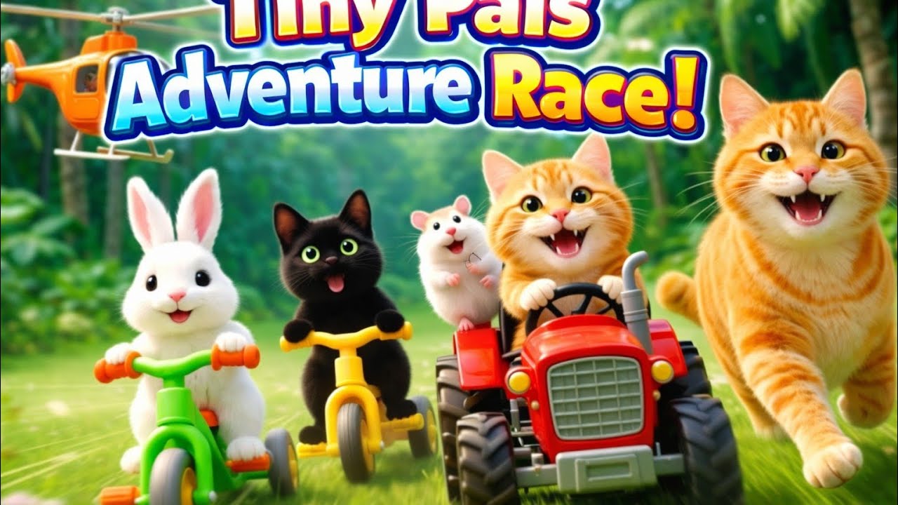 Tiny Pals Adventure Race 🐰🐱🐭 | Fun Animal Racing Cartoon for Kids