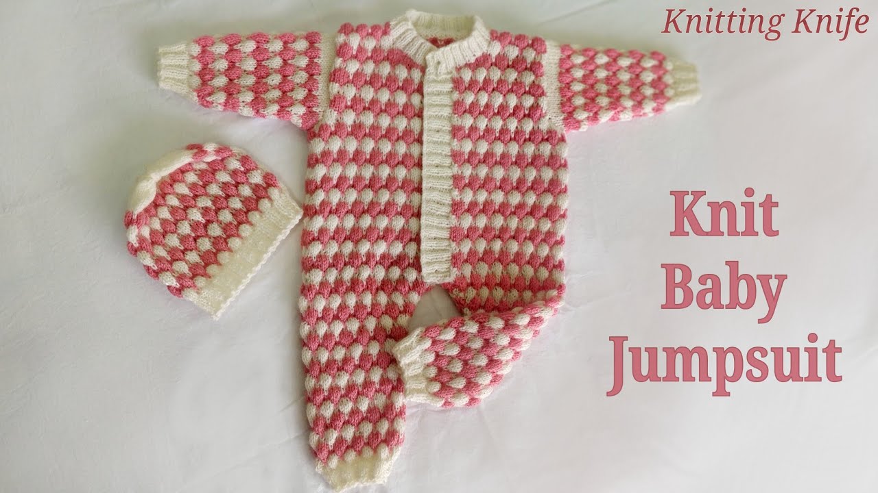 बच्चे की जंप सूट बुनाई, Knit Jump Suit/Romper for 2-6 Months Old