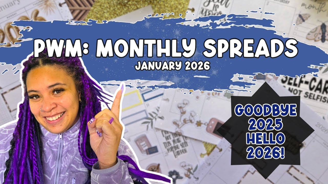 Plan With Me | 2026 January Monthly Spreads | Planner Envy & Happy Planner 💜