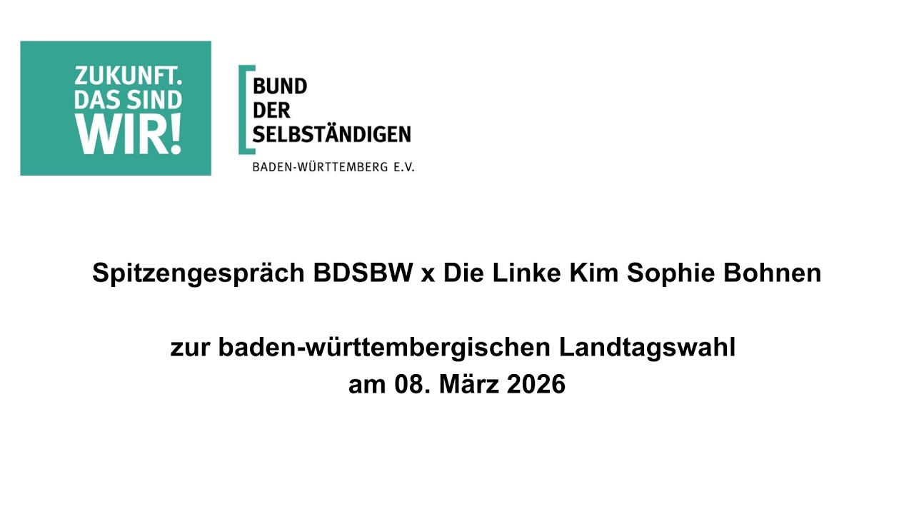 Spitzengespräch BDSBW x Die Linke Kim Sophie Bohnen