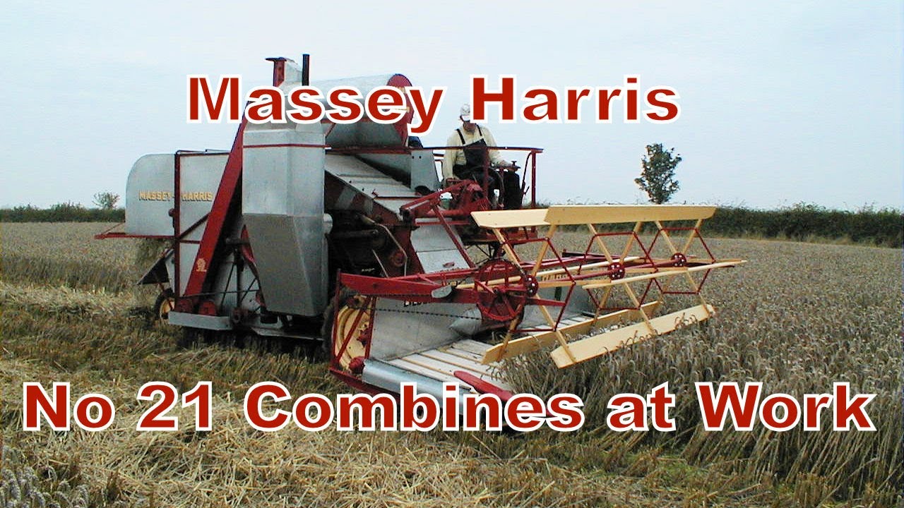 Massey Harris 21 Combines at work