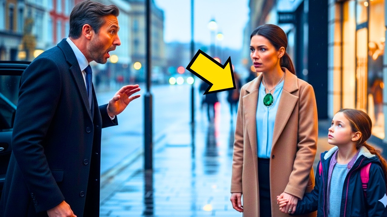 THE MILLIONAIRE FROZE WHEN HE SAW HIS LOST DAUGHTER’S PENDANT ON A SINGLE MOTHER ON THE STREET...