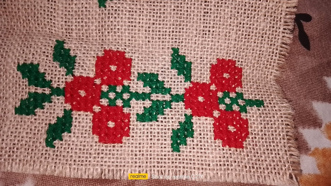 Ason border design with flowers // Anannya's Woolen Craft