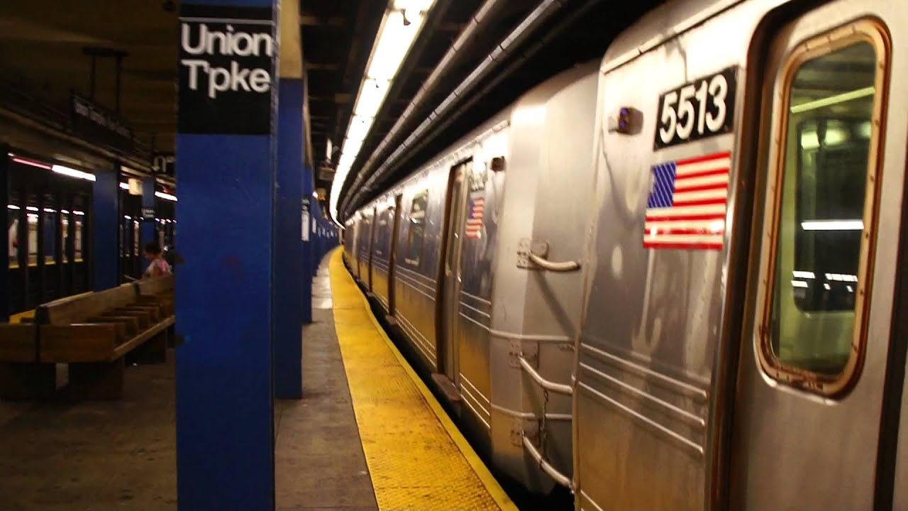 MTA New York City Subway : Coney Island Bound R46 F Train @ Union Turnpike - Kew Gardens