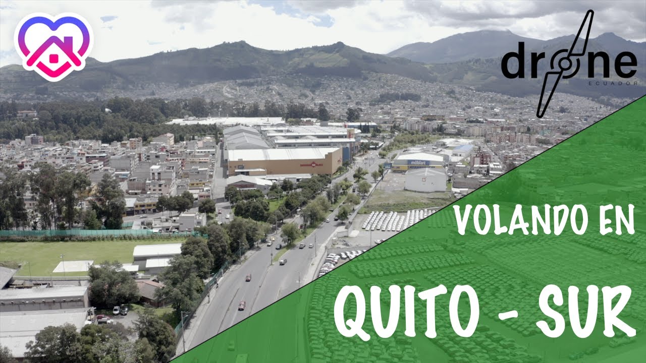 QUITO SUR DESDE EL AIRE DRONE - SEM&Aacute;FORO EN ROJO - 4K