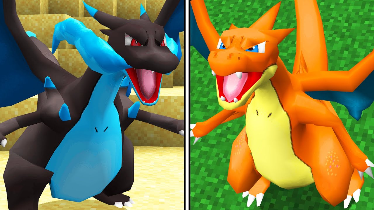MEGA CHARIZARD X vs MEGA CHARIZARD Y - Minecraft Pixelmon