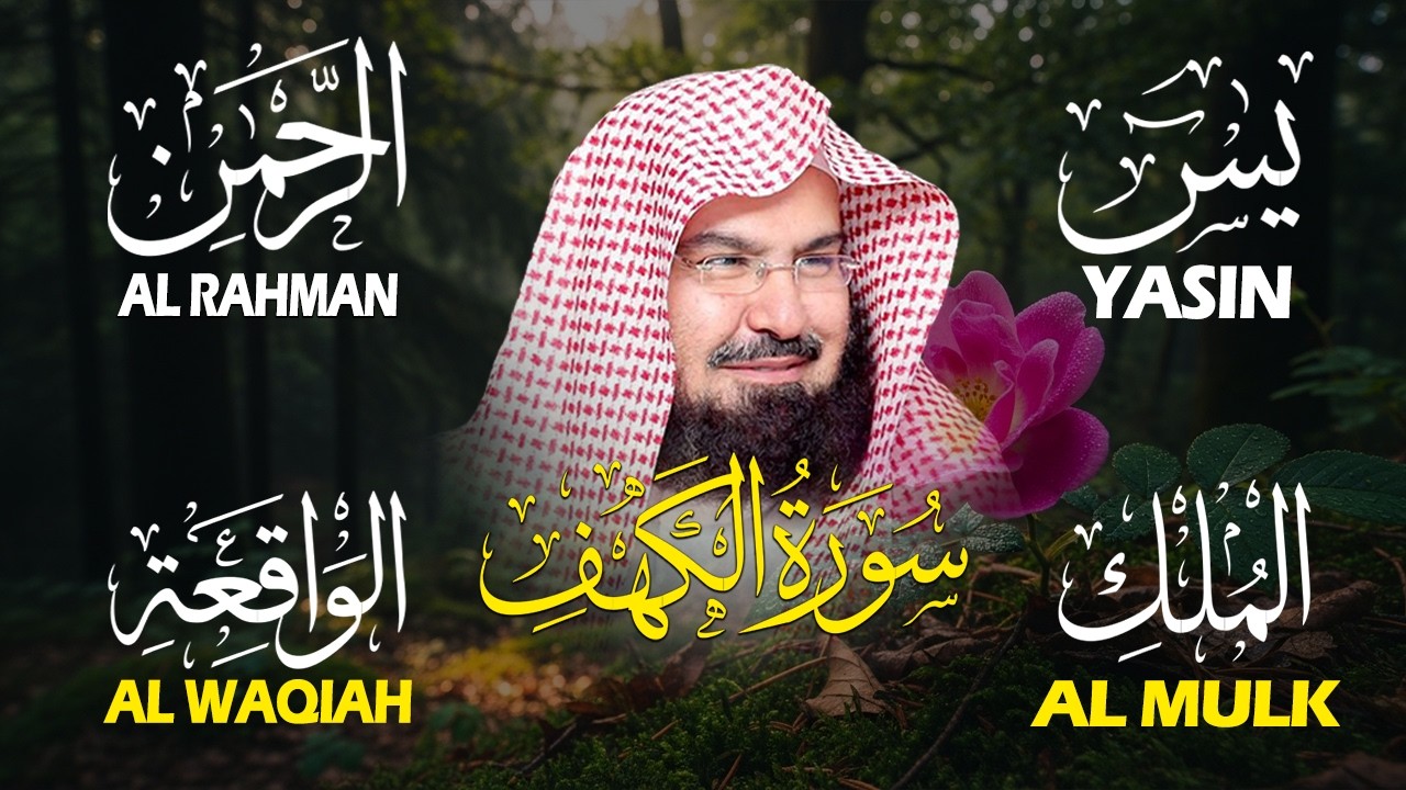 سورة يس + الواقعة + الرحمن + الملك + الكهف للرزق والشفاء العاجل باذن الله💚 عبد الرحمن السديس