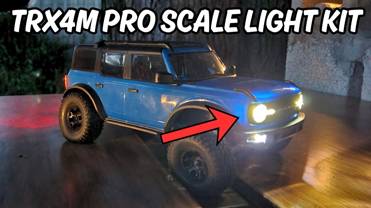 TRX4M RC Car Pro Scale Light Kit Install and Test