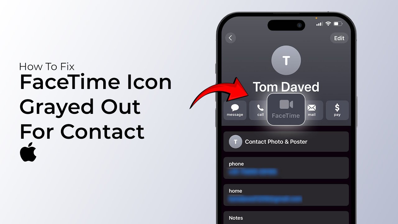 Как исправить неактивность значка FaceTime для контактов на iPhone?