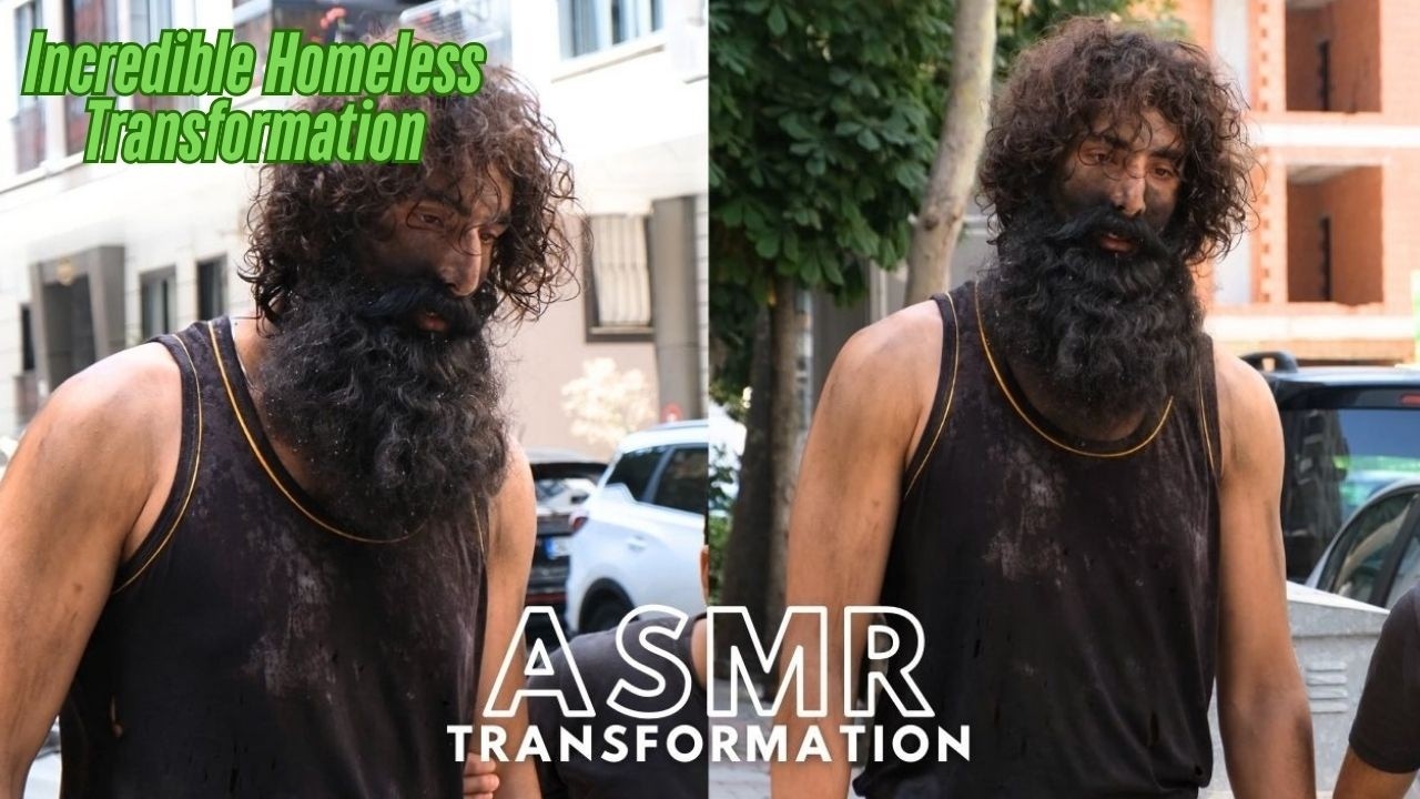 Amazing ASMR Homeless Man Transformation / Homeless awarenes