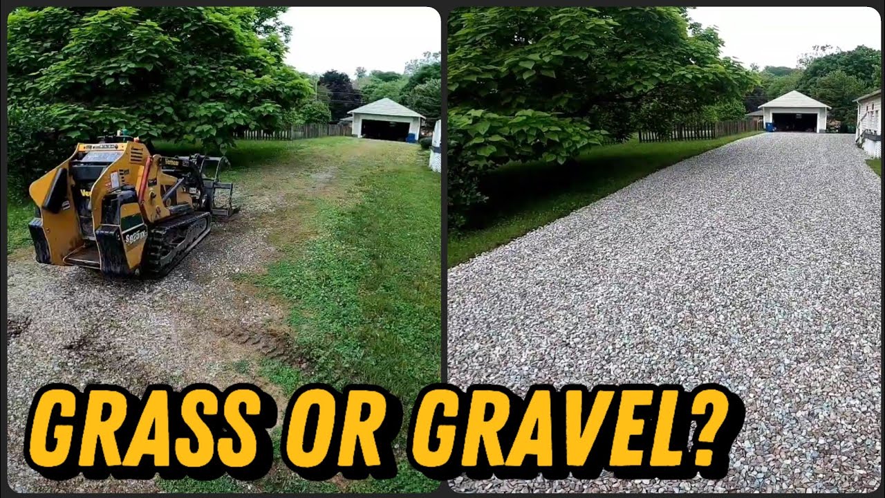 Extreme Gravel Driveway Transformation: Grass to Stone!