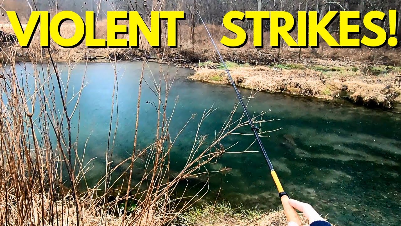 Tenkara Fishing In The Freezing Rain With The DT MIZUCHI! VIOLENT STRIKES! (Tenkara Fly Fishing)