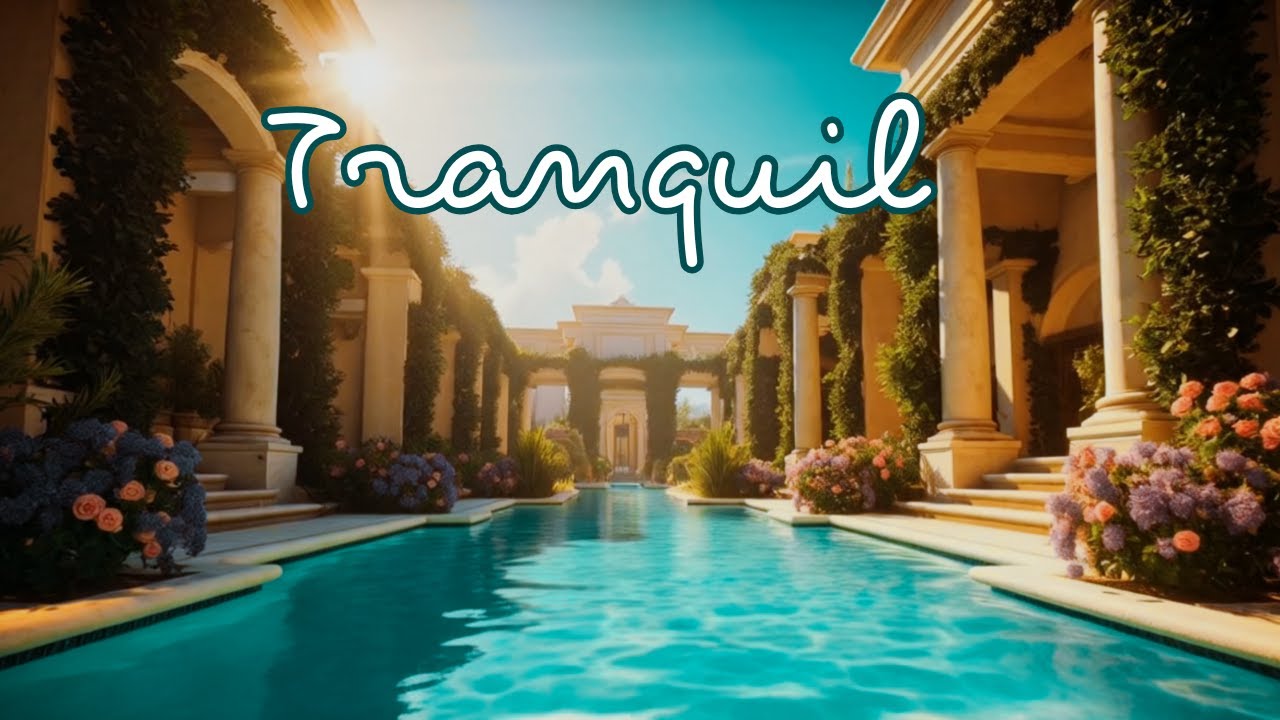 Tranquil Luxury Pool 🌞💧| Relaxing Pool Ambience for Stress Relief