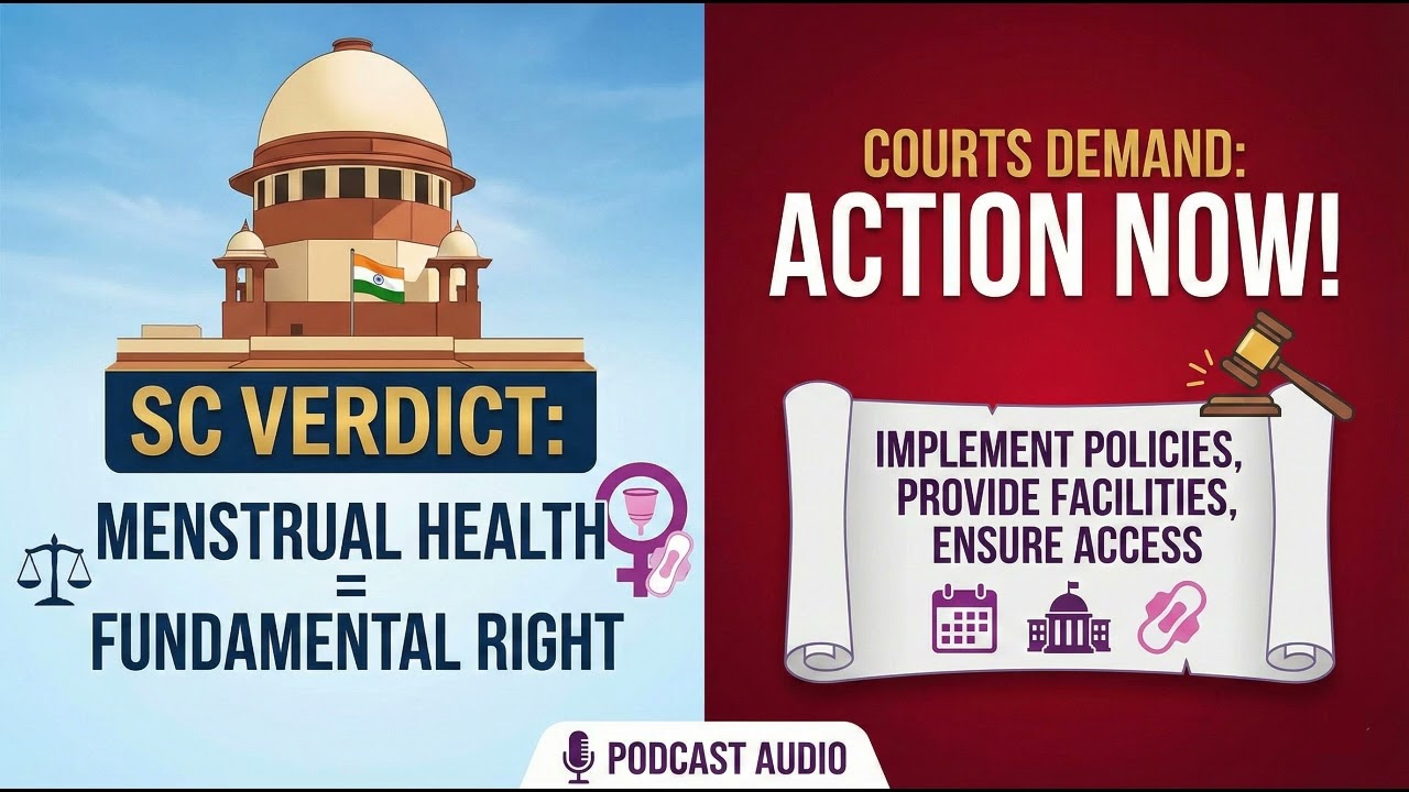 Right To Menstrual Health: A Fundamental Right || Vs Menstrual Leave (Workplace) || Judgement || Law