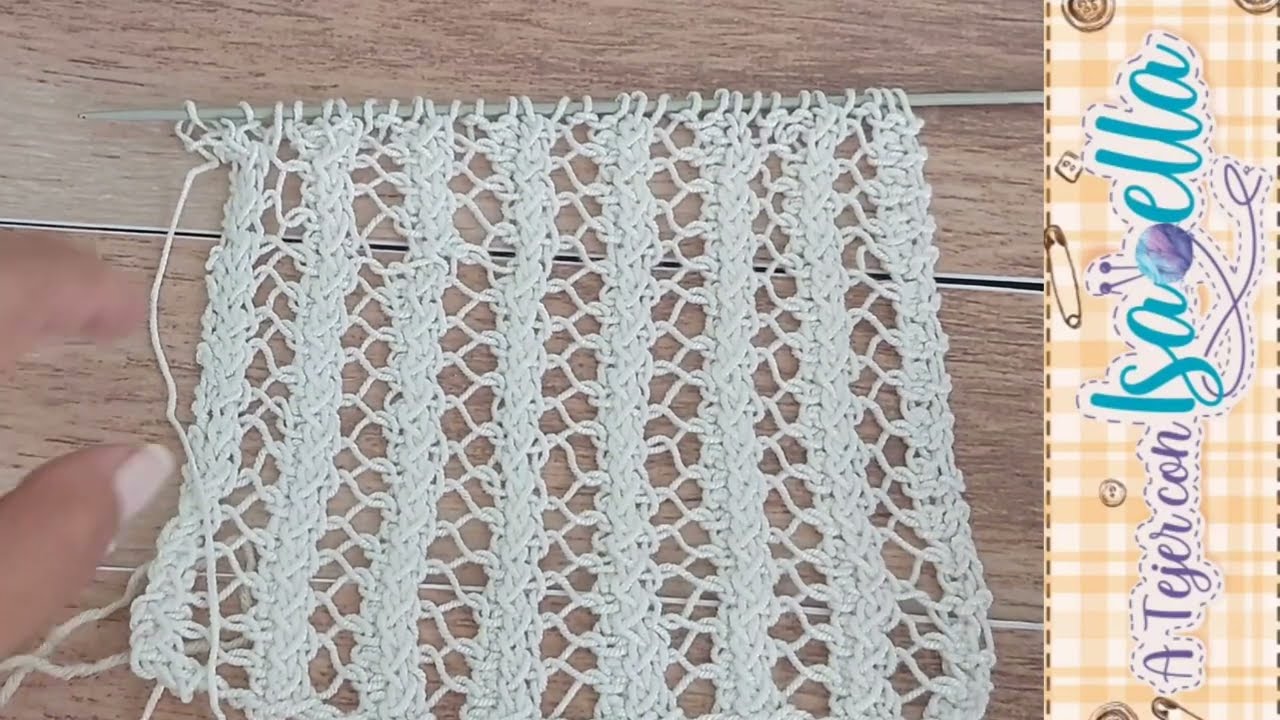 Como tejer con dos agujas para principiantes, una linda blusa calada con esta puntada.