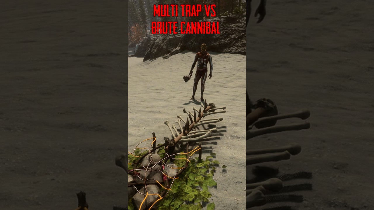 Multi trap vs brute cannibal in Sons of the Forest💀