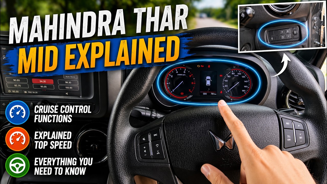 MAHINDRA THAR INSTRUMENT CLUSTER / MID EXPLAINED | FEATURES, DPF !!