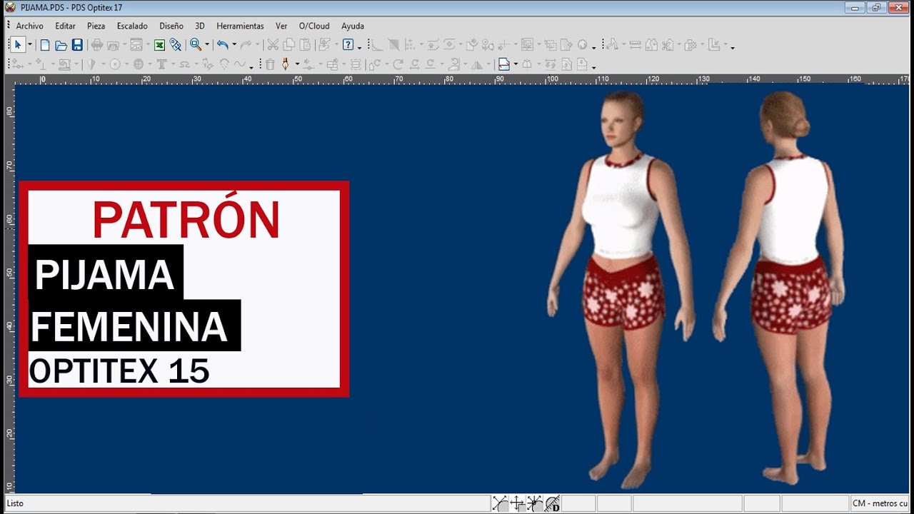 PATRÓN DE PIJAMA PARA DAMA Y GRADUACIÓN DE TALLAS, APRENDE COMO DESARROLLAR EL MOLDE EN 👉 || OPTITEX