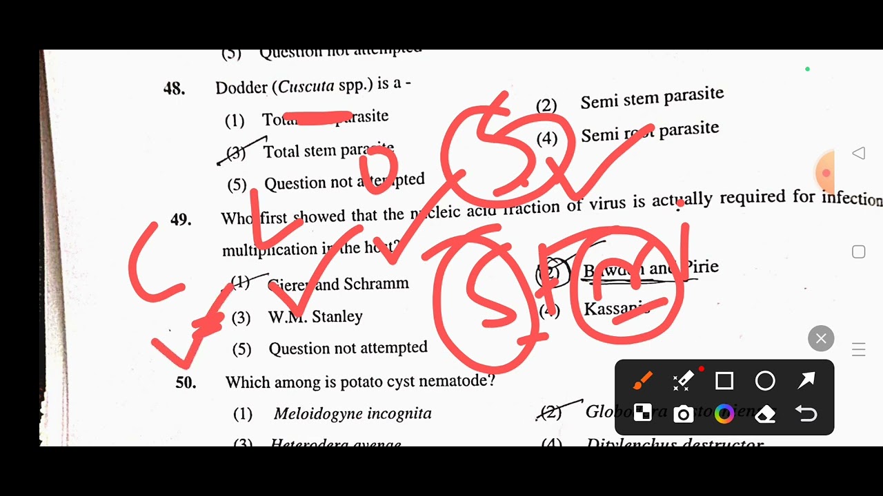 Pre PhD 2024 Question Paper Solution| Hindi Explanation|| Plant Pathology