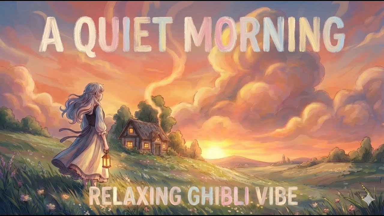 1 Hour Uplifting Ghibli Inspired Piano ☁️ Happy Morning Music for Study & Work