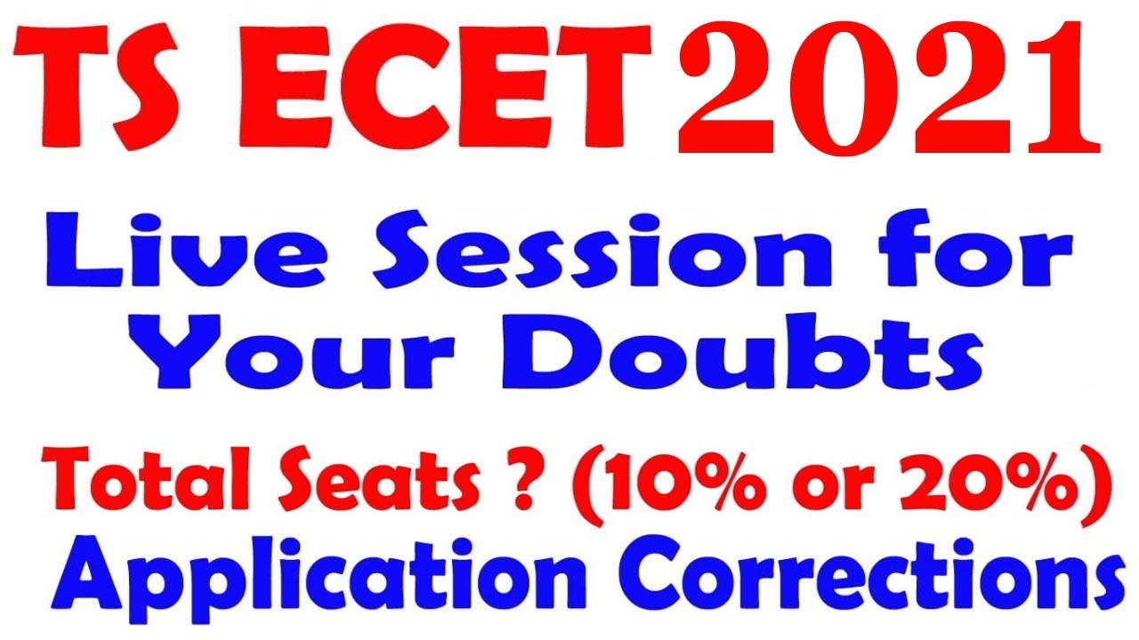TS ECET 2021 Live Session for  Your Doubts | ts ecet 10% or 20% in 2021