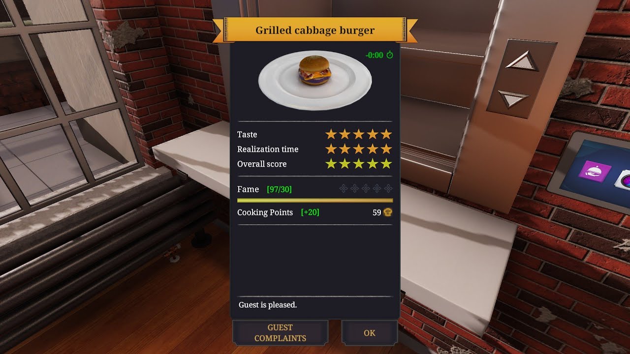 Cooking Simulator BBQ Recipe Grilled cabbage burger
