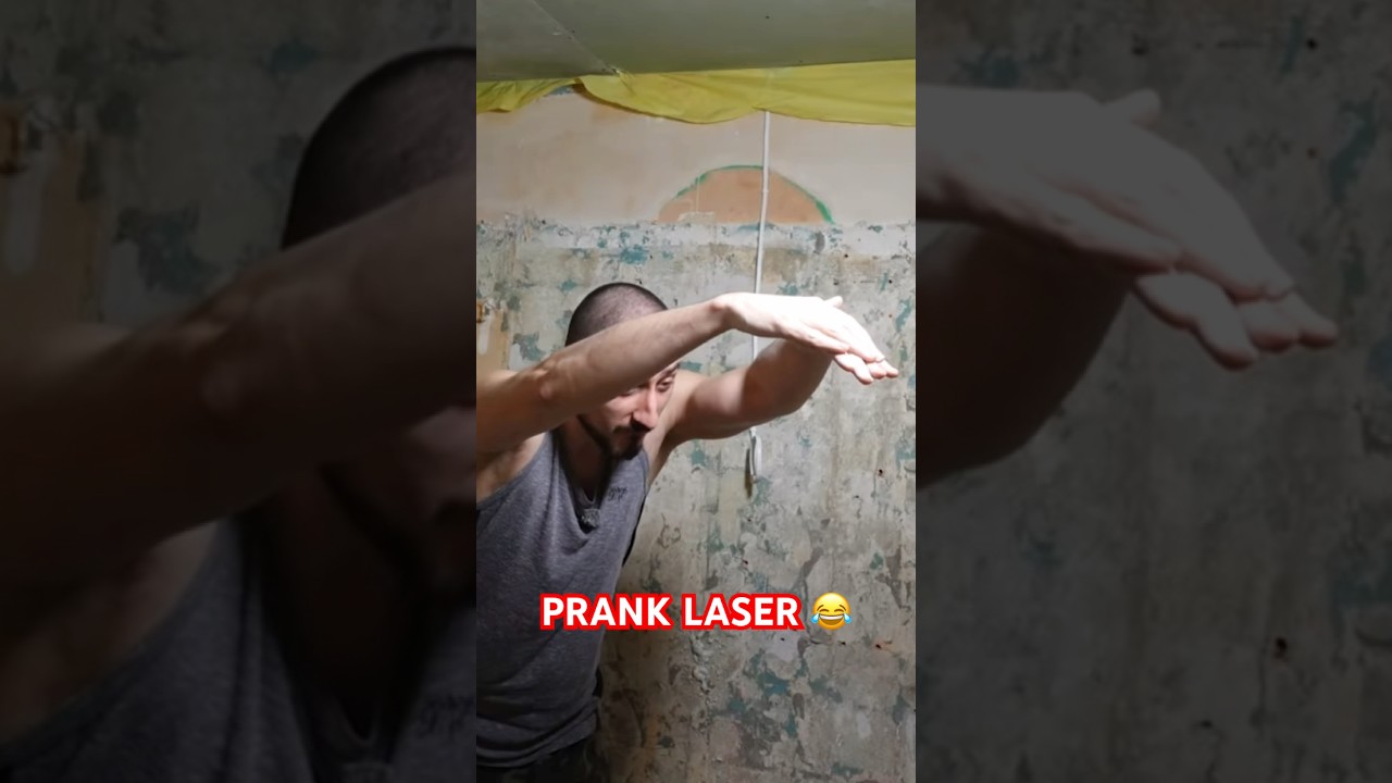 PRANK LASER 😂 #hubertcupak #shorst #funnymoments