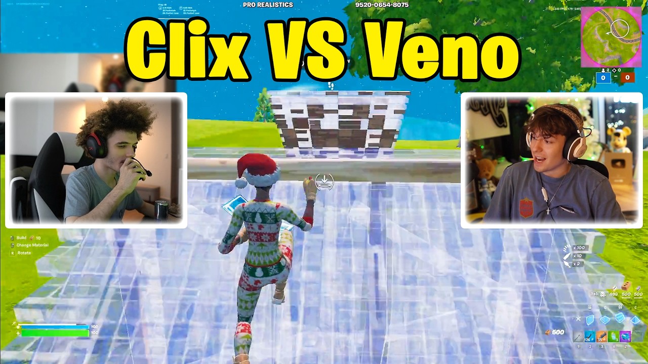 Veno VS Clix 1v1 Realistic PvP!