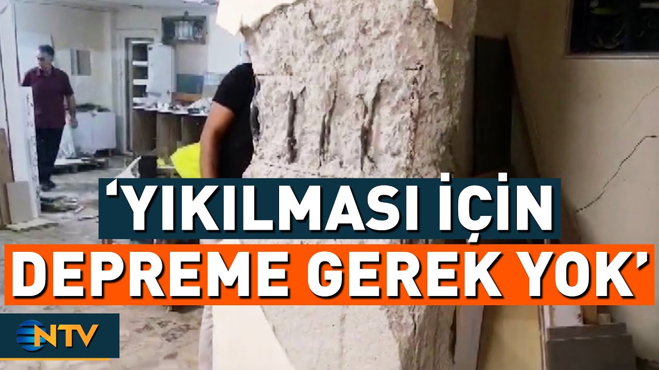 5 Katlı Binanın Kolonlarının Betonu Elde Ufalanıyor! | NTV