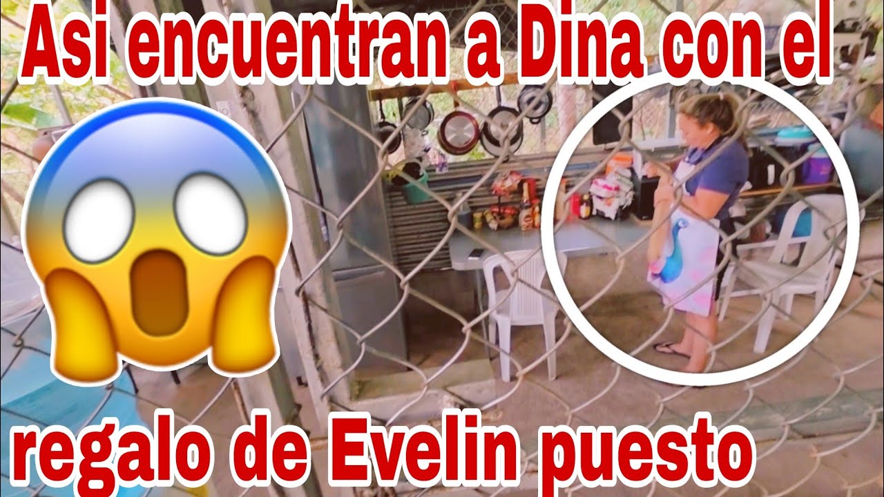 Asi encuentran a Dina con el regalo de Evelin puesto😱😳