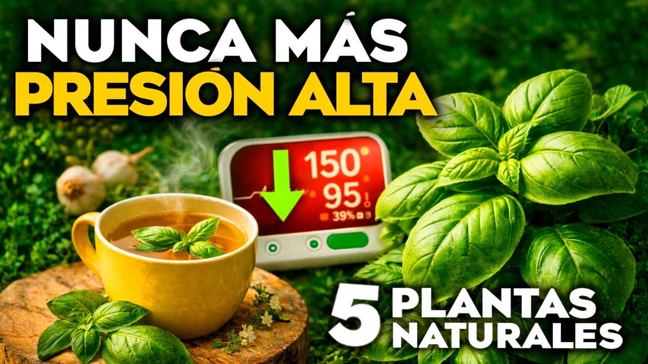 BAJA la PRESIÓN ARTERIAL ALTA - RÁPIDO - Con Estas 5 PLANTAS MEDICINALES