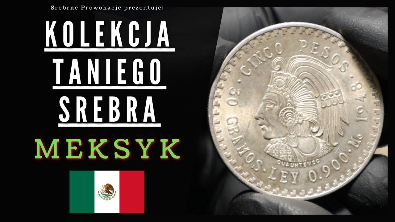 Kolekcja taniego srebra - srebrne monety meksykańskie. Tanie i piękne.