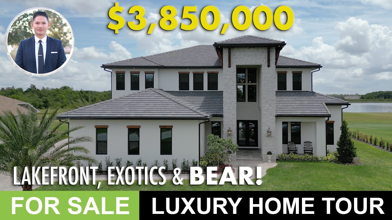 Exclusive Waterfront Luxury Mansion Tour | Saint Cloud Home Tour | Waterfront, Exotics & Bear!