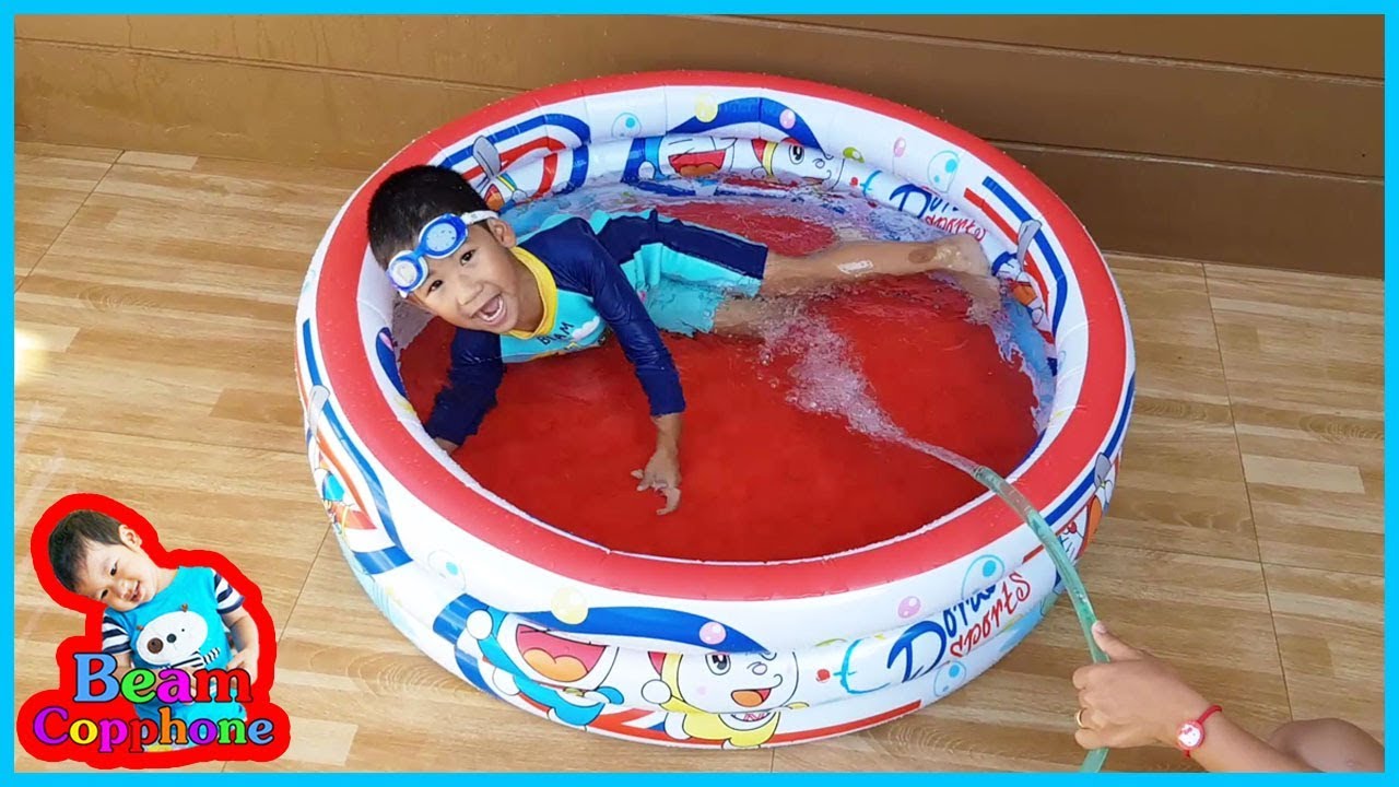 น้องบีม | เซอร์ไพรส์สระน้ำเป่าลมอันใหม่