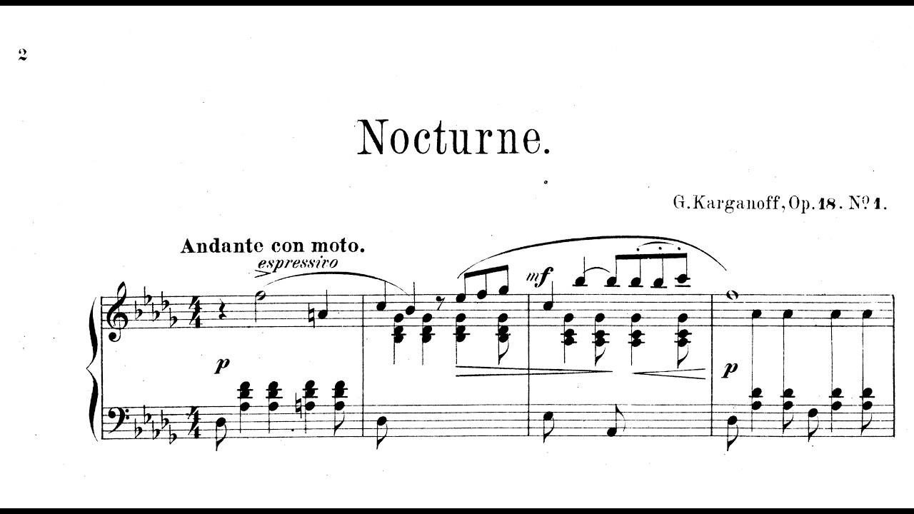 Genary Korganov | Nocturnes, Op.18
