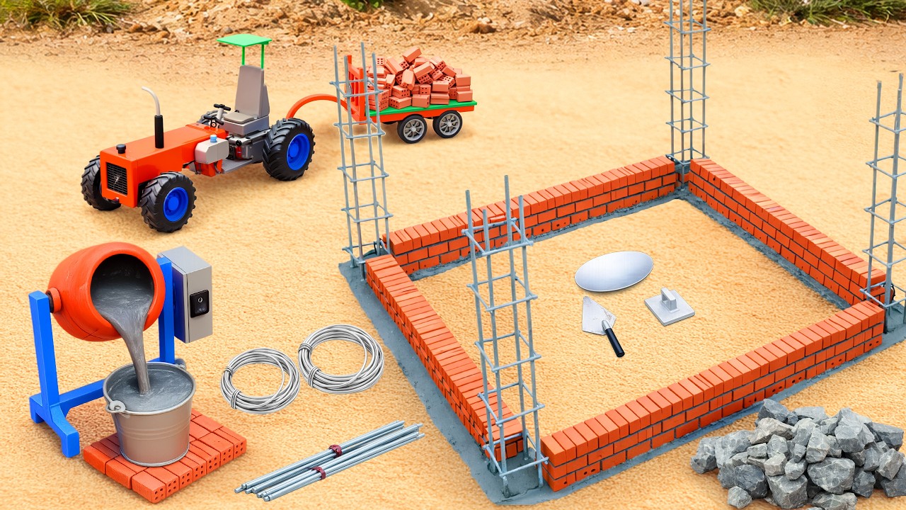 DIY Mini Tractor Finishes Unfinished Building Project | Turbo Tractor Lab
