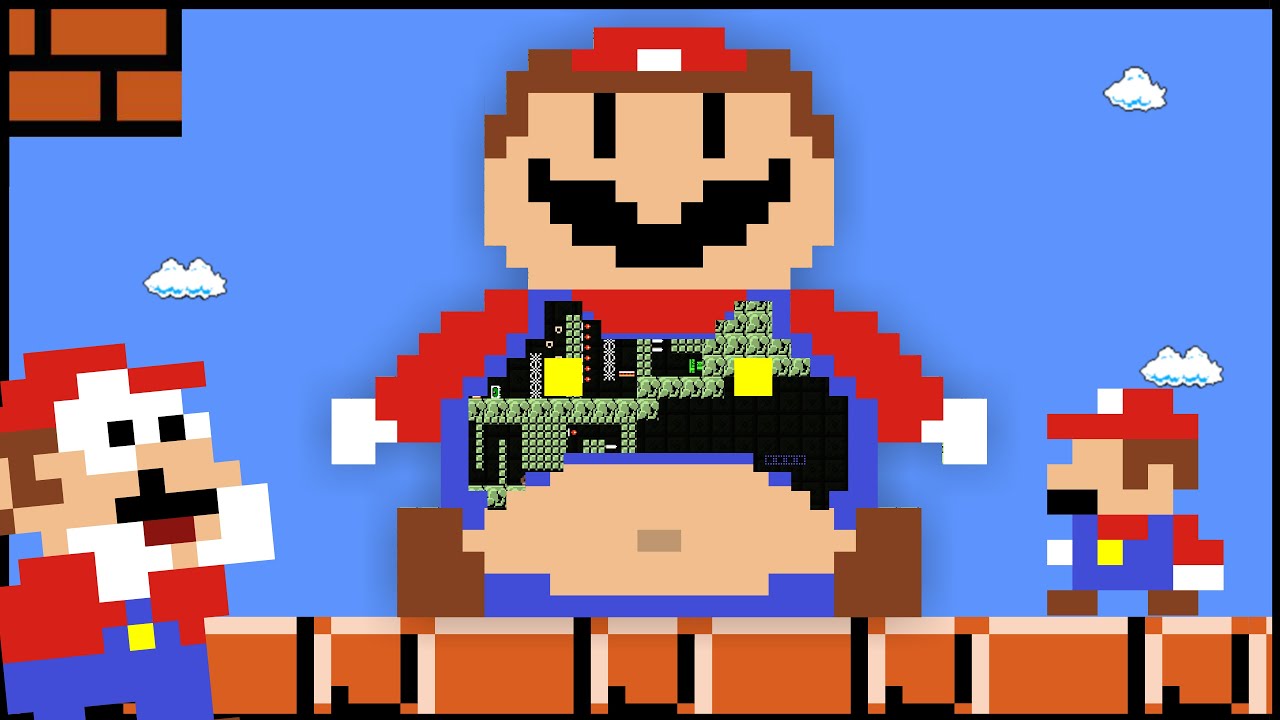 Tiny Mario vs Fat Mario MAZE (Mario Cartoon Animation)