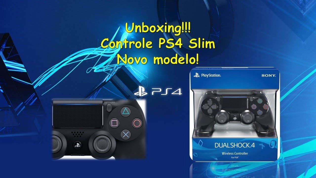Novo modelo de controle do PS4 Slim (PlayStation 4) - Unboxing! | Geekmedia